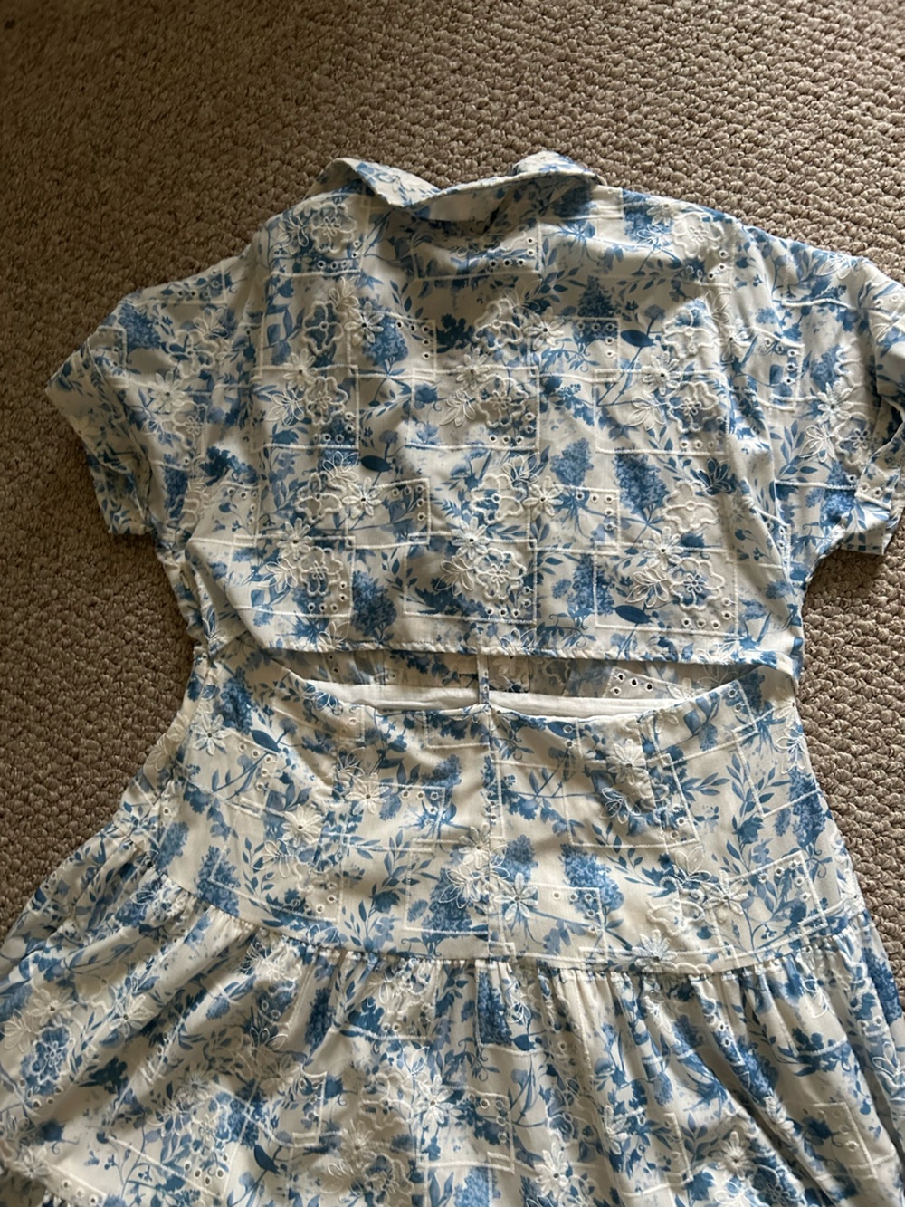 Anthropologie En Saison Midi Blue Dress size 1X - Picture 11 of 12